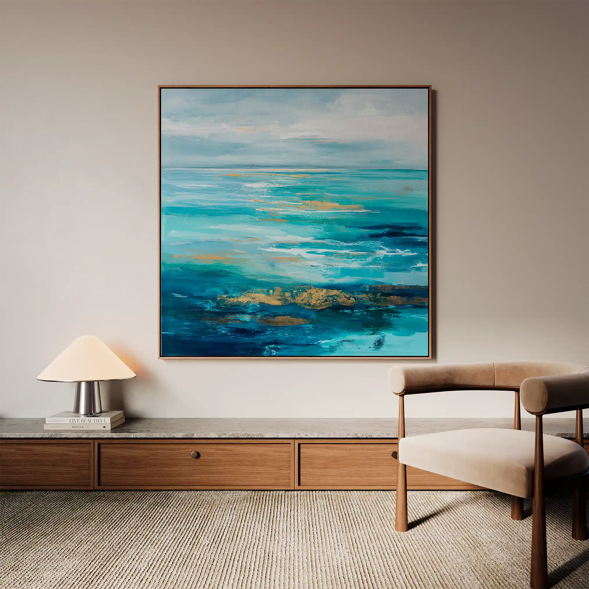 Abstract 919 Canvas Art 60 x 60 cm / Black