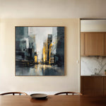 Abstract 920 Canvas Art 60 x 60 cm / Black
