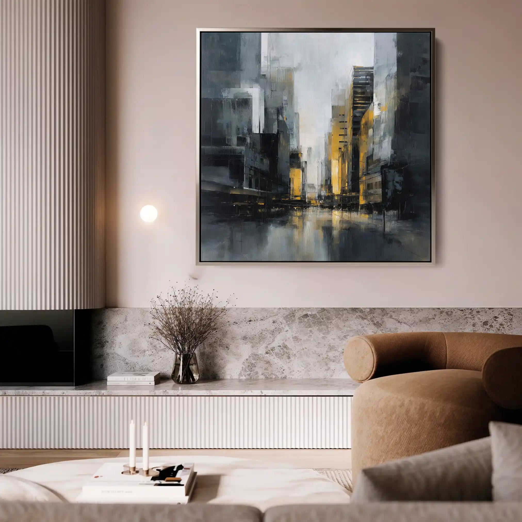 Abstract 920 Canvas Art 60 x 60 cm / Black