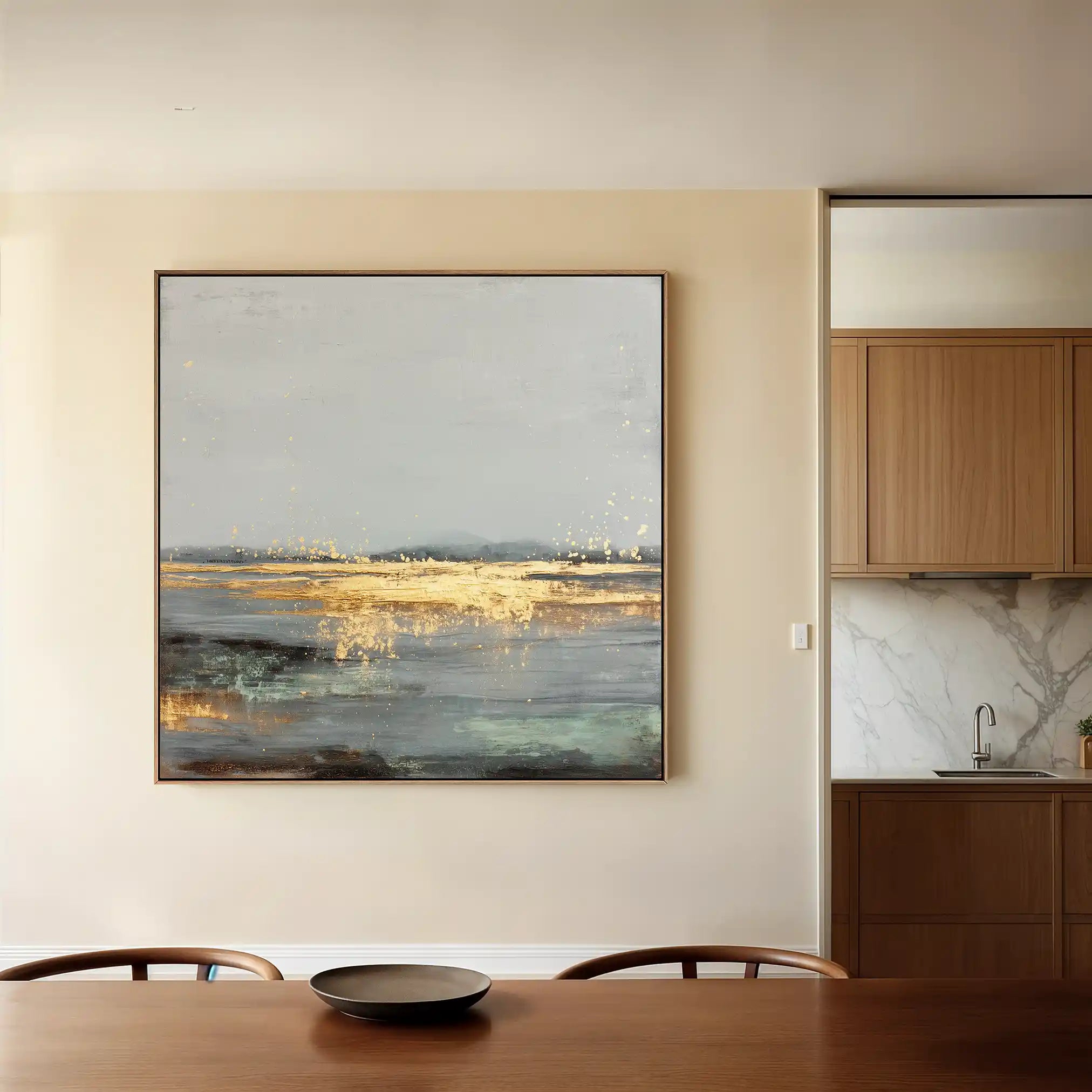 Abstract 921 Canvas Art 60 x 60 cm / Black