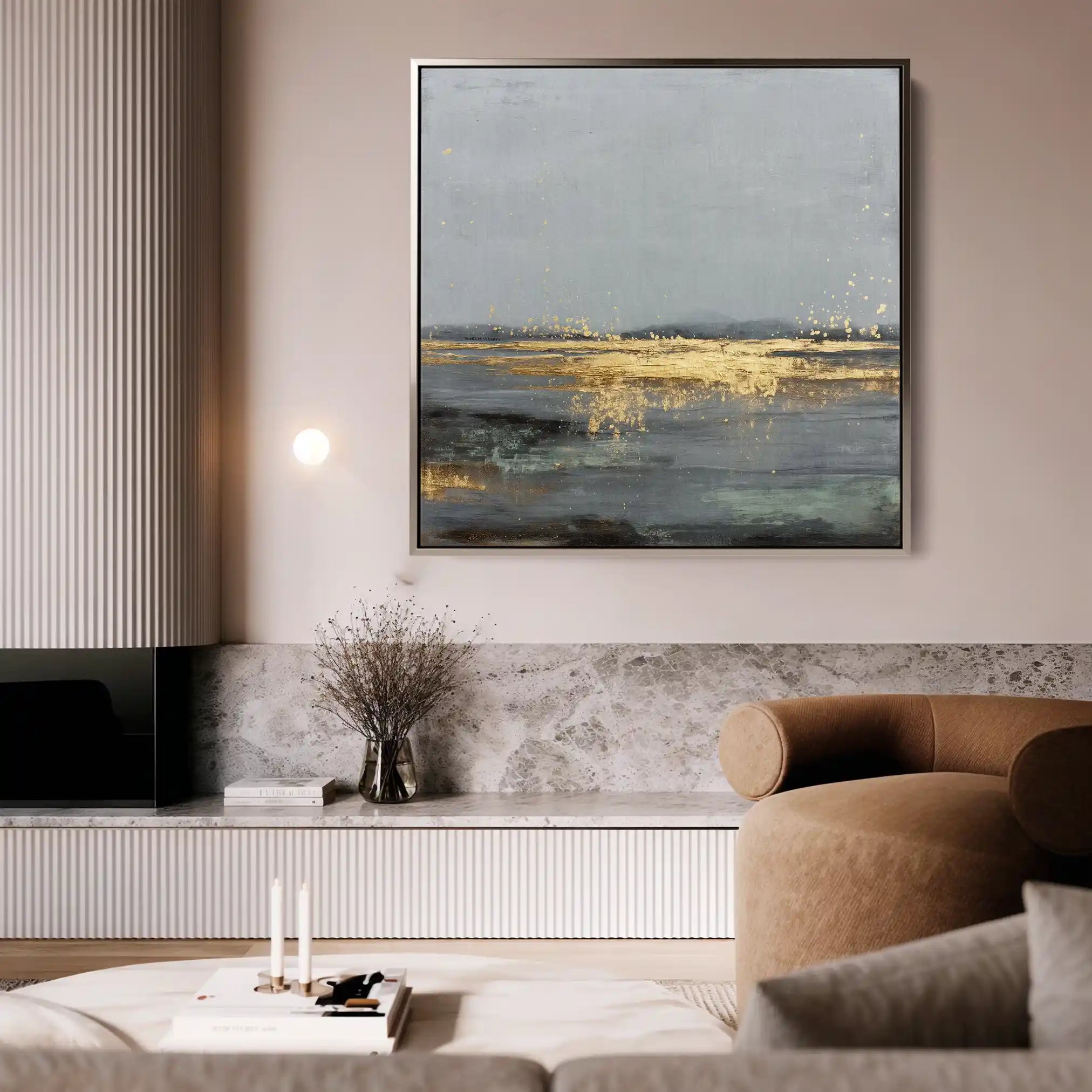 Abstract 921 Canvas Art 60 x 60 cm / Black