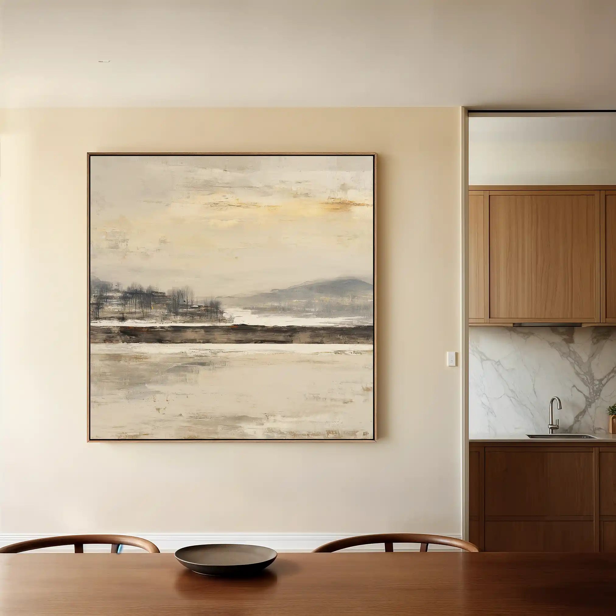 Abstract 922 Canvas Art 60 x 60 cm / Black