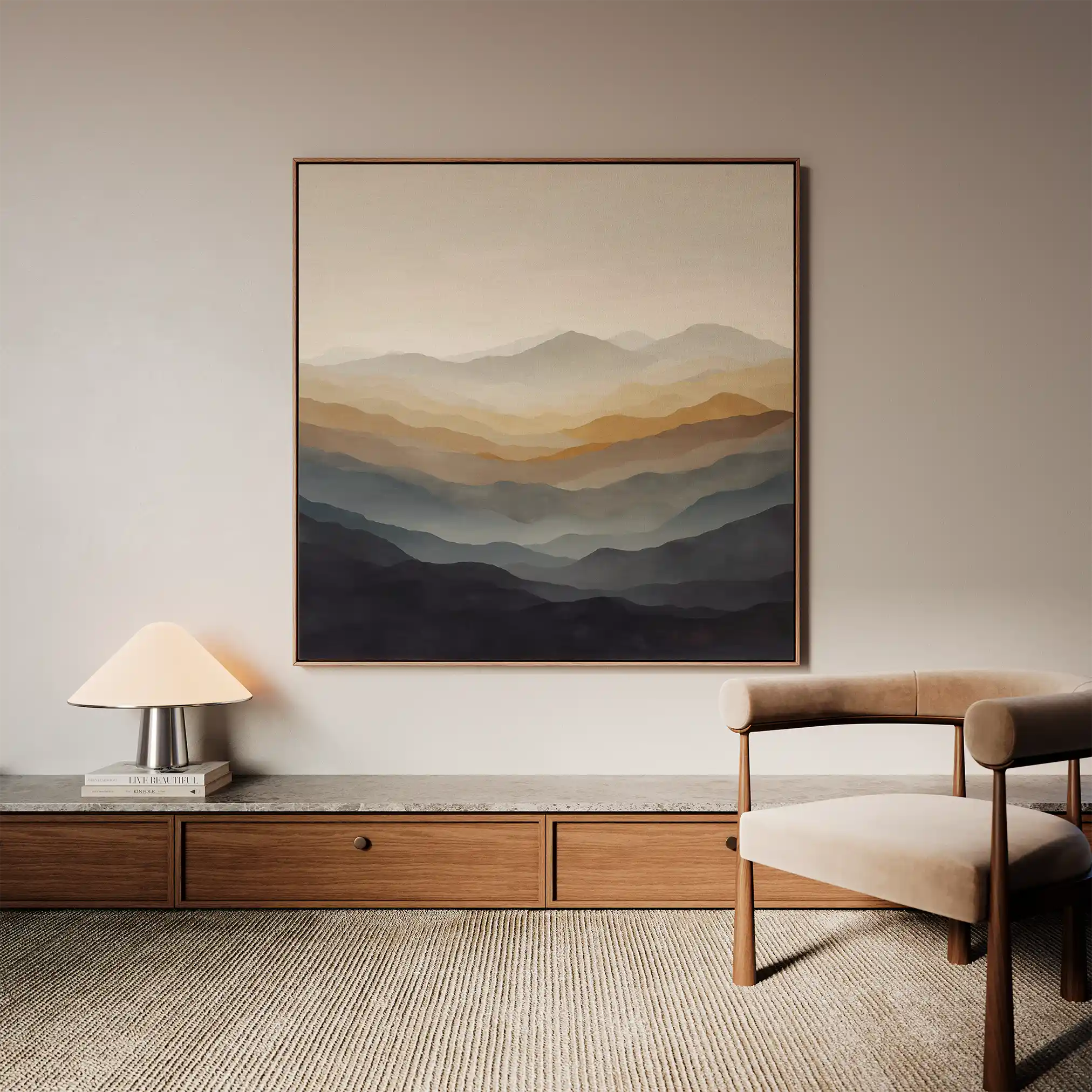 Abstract 924 Canvas Art 60 x 60 cm / Black