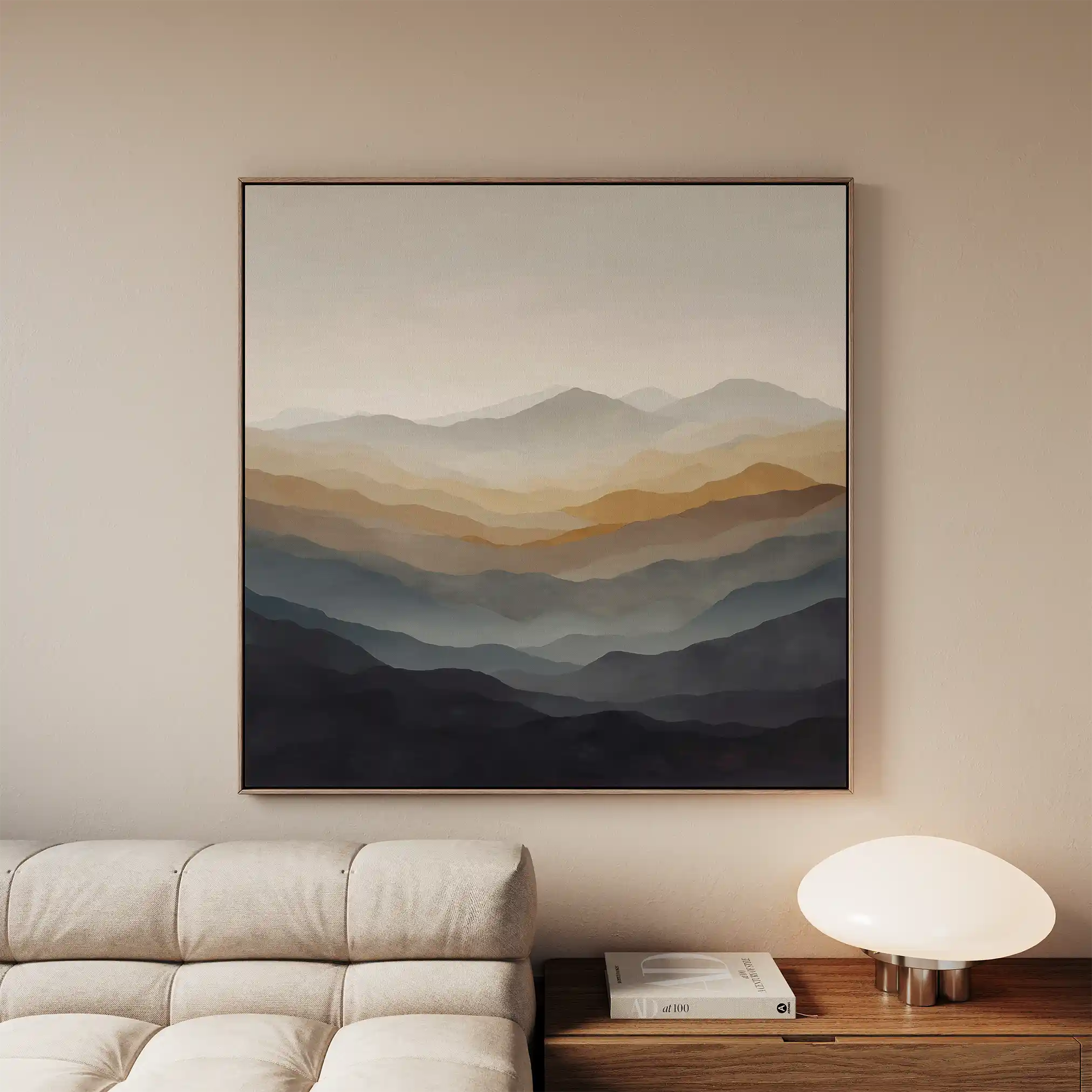 Abstract 924 Canvas Art 60 x 60 cm / Black