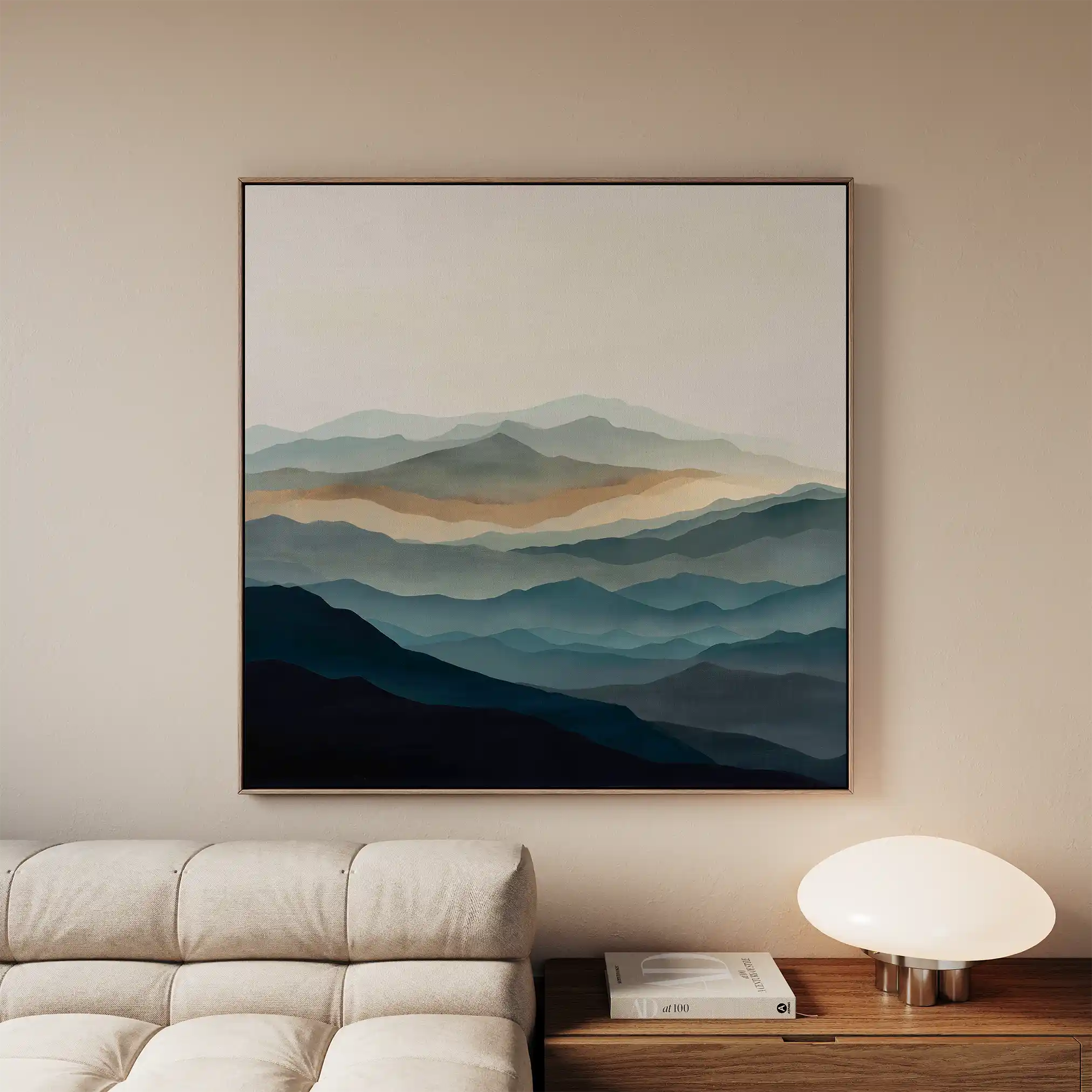 Abstract 925 Canvas Art 60 x 60 cm / Black