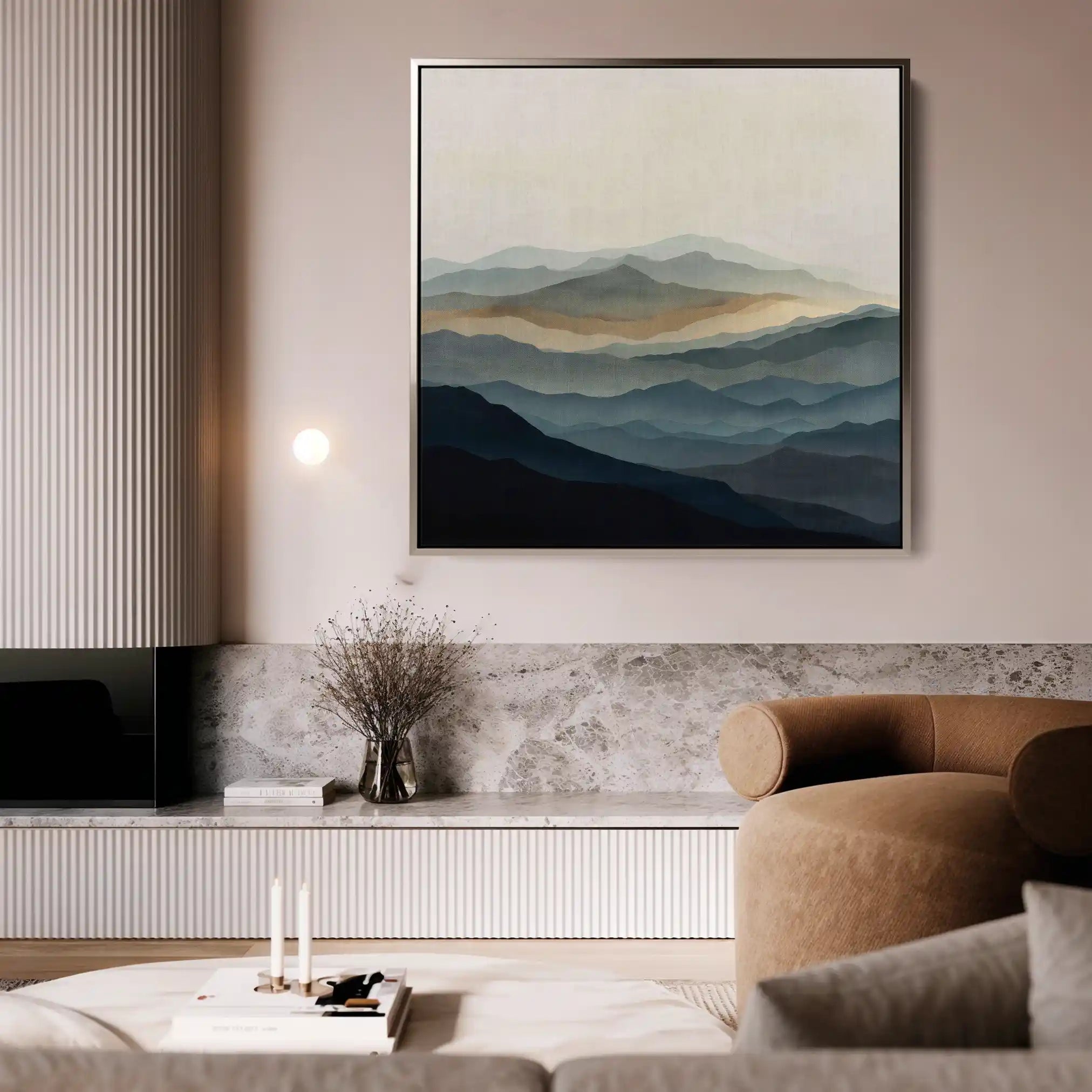 Abstract 925 Canvas Art 60 x 60 cm / Black