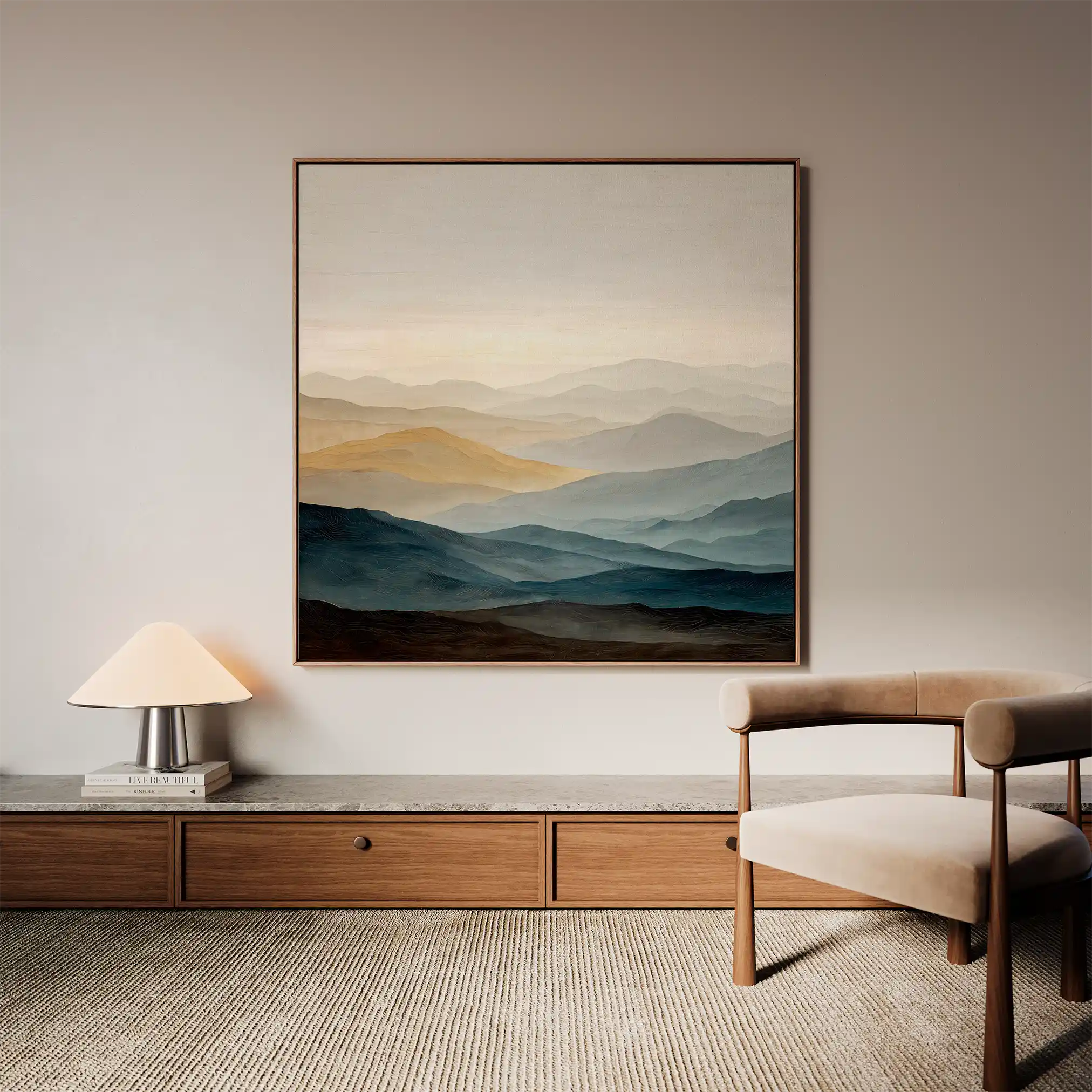 Abstract 926 Canvas Art 60 x 60 cm / Black