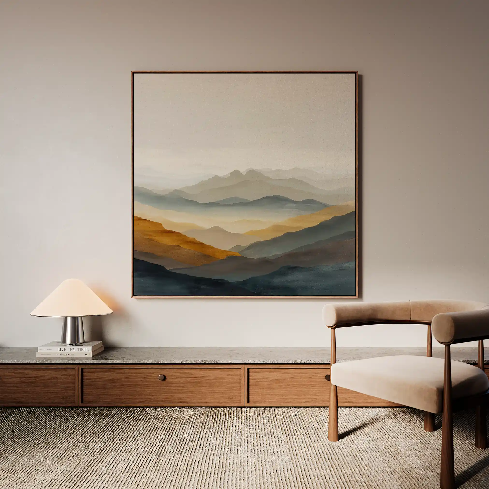 Abstract 927 Canvas Art 60 x 60 cm / Black