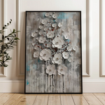 Floral 927 Canvas Art 60 x 40 cm / Black