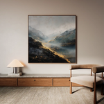 Abstract 928 Canvas Art 60 x 60 cm / Black