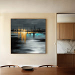Abstract 929 Canvas Art 60 x 60 cm / Black