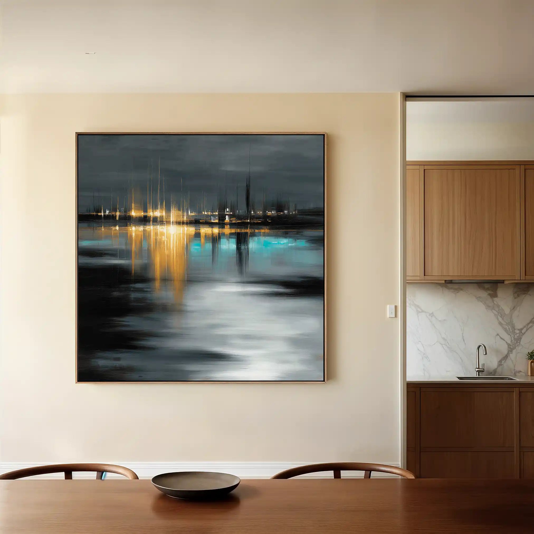 Abstract 929 Canvas Art 60 x 60 cm / Black