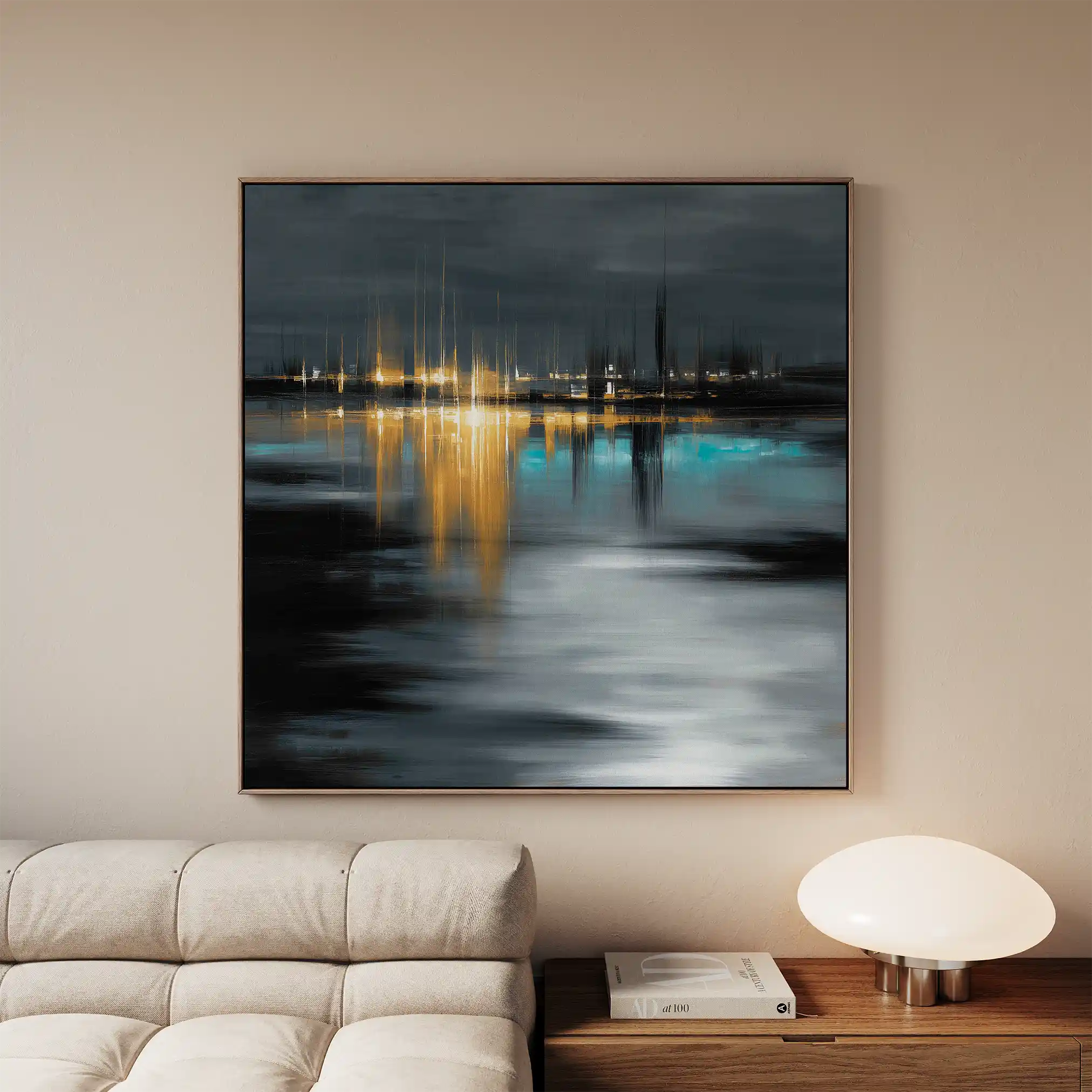 Abstract 929 Canvas Art 60 x 60 cm / Black