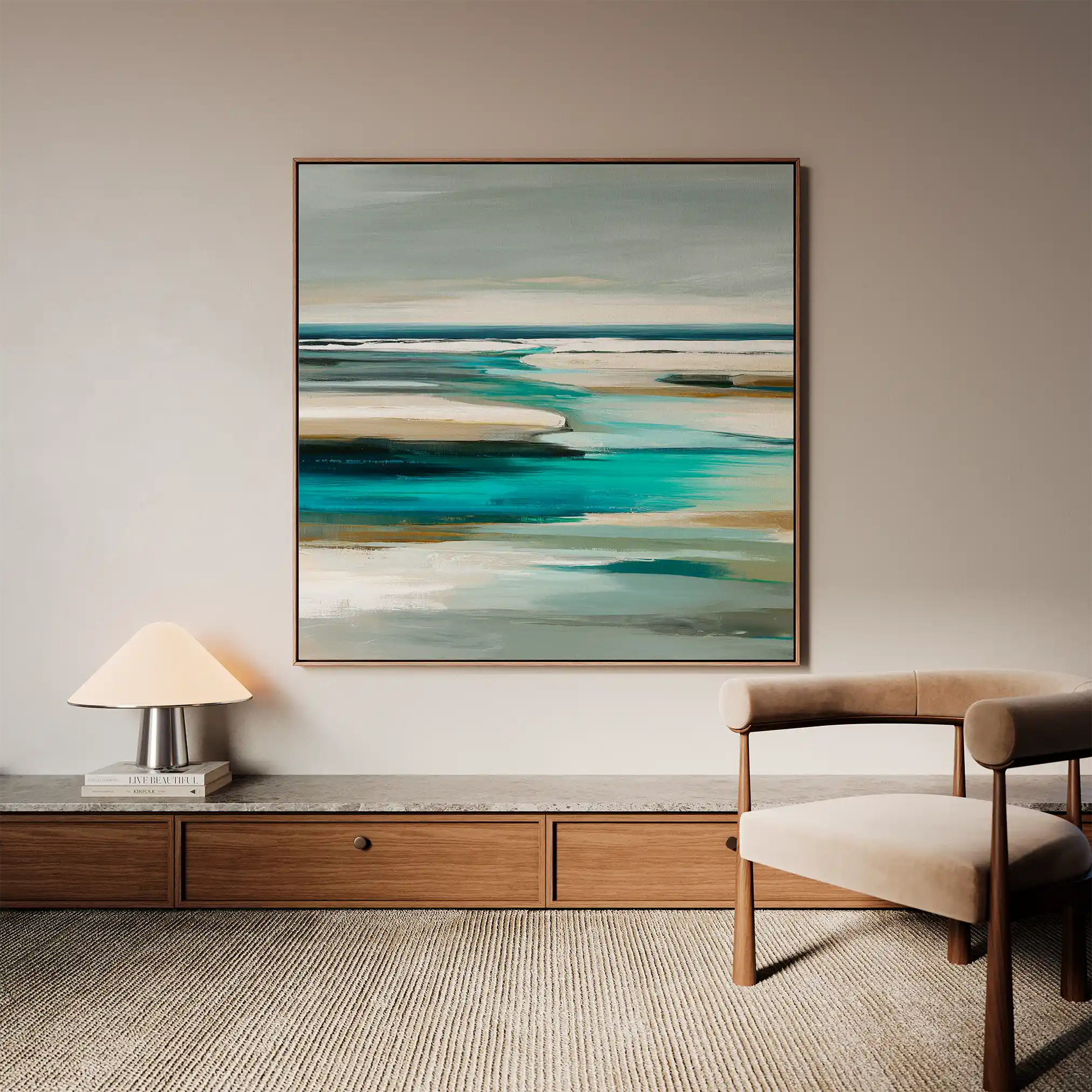 Abstract 930 Canvas Art 60 x 60 cm / Black