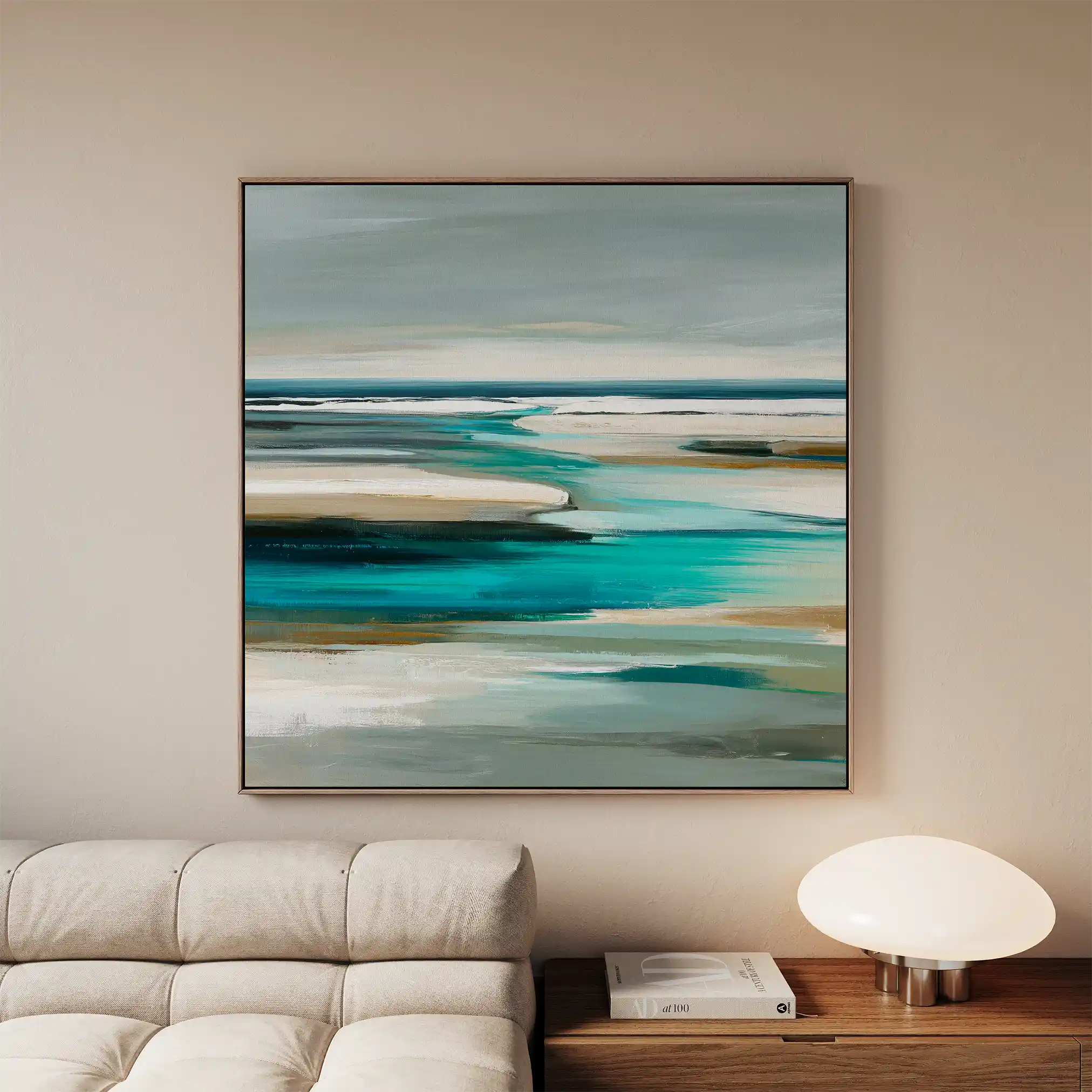 Abstract 930 Canvas Art 60 x 60 cm / Black