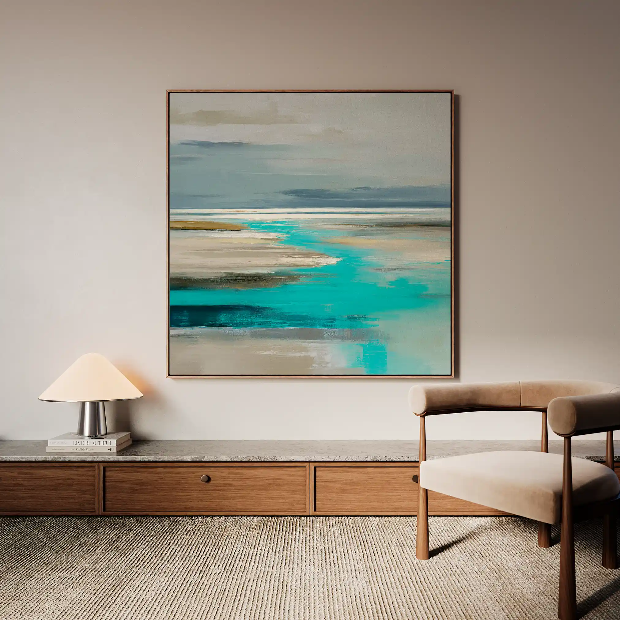 Abstract 931 Canvas Art 60 x 60 cm / Black