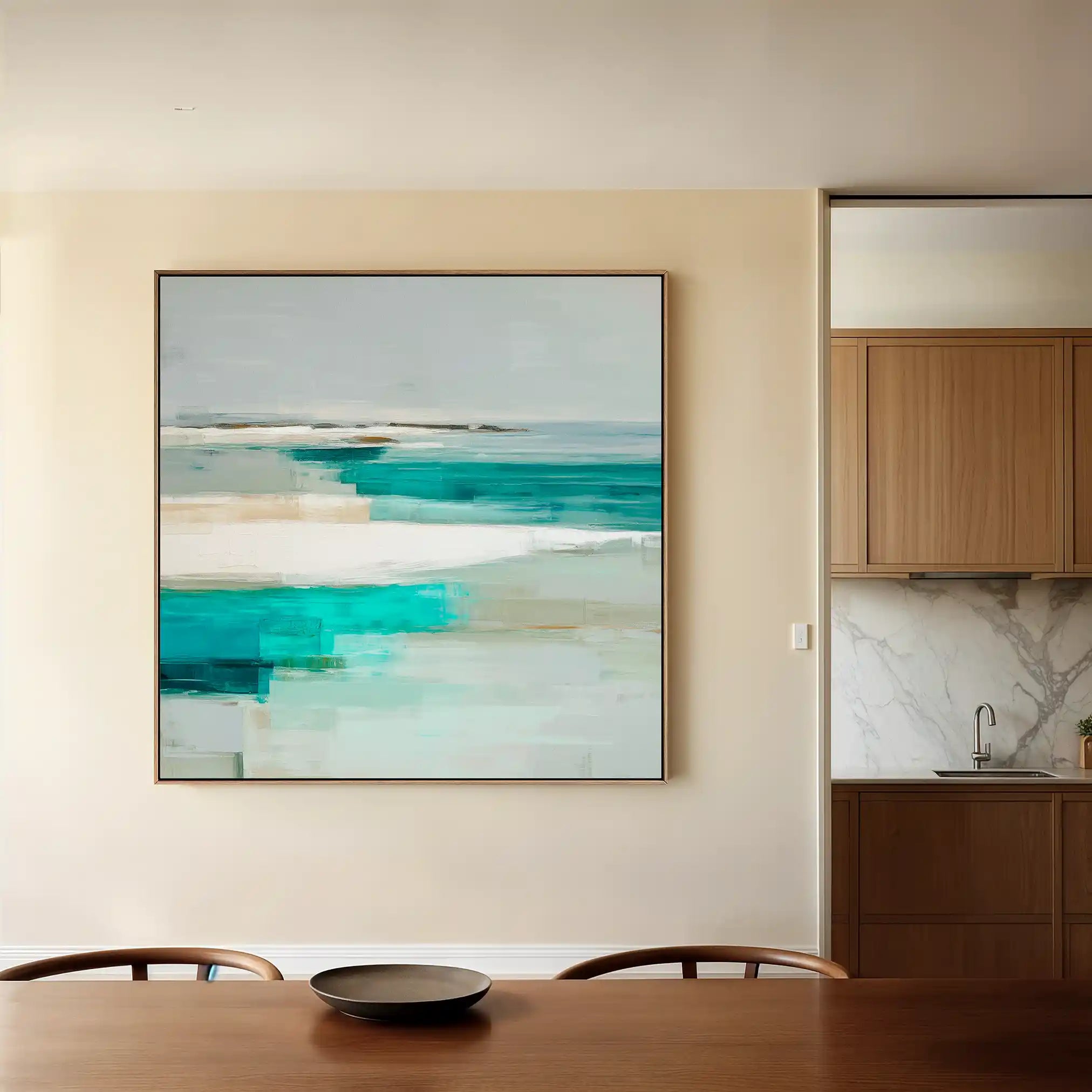 Abstract 932 Canvas Art 60 x 60 cm / Black