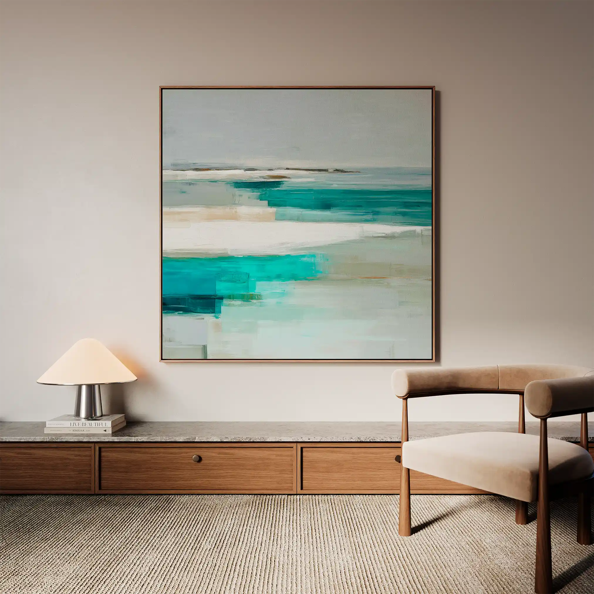 Abstract 932 Canvas Art 60 x 60 cm / Black