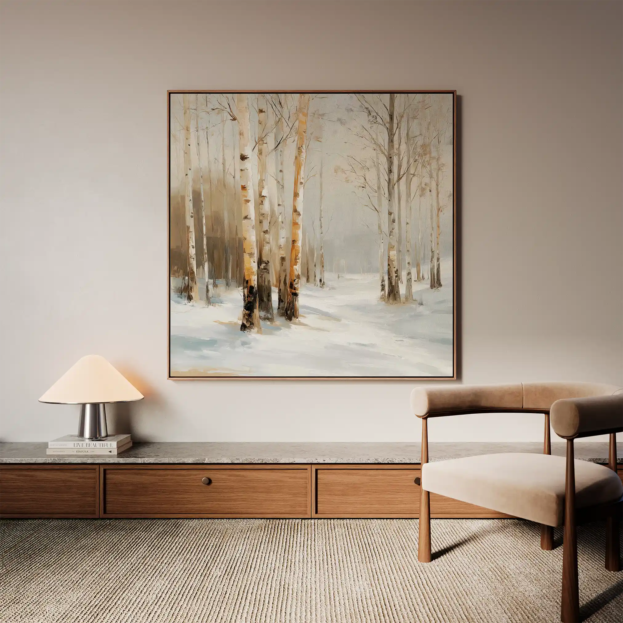 Abstract 935 Canvas Art 60 x 60 cm / Black