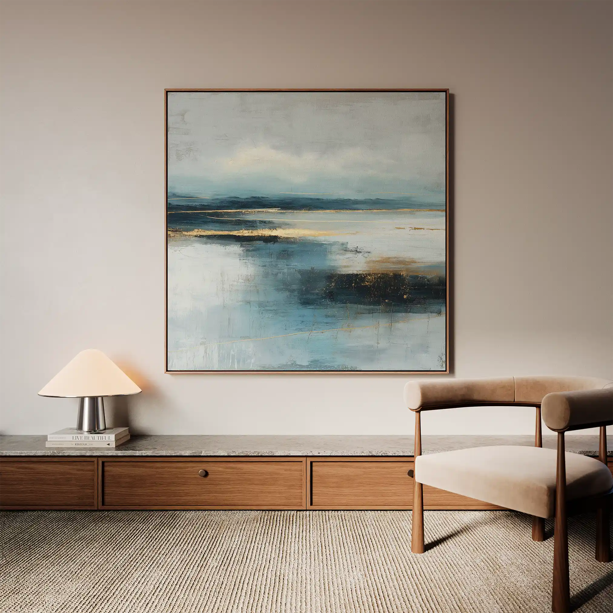 Abstract 936 Canvas Art 60 x 60 cm / Black