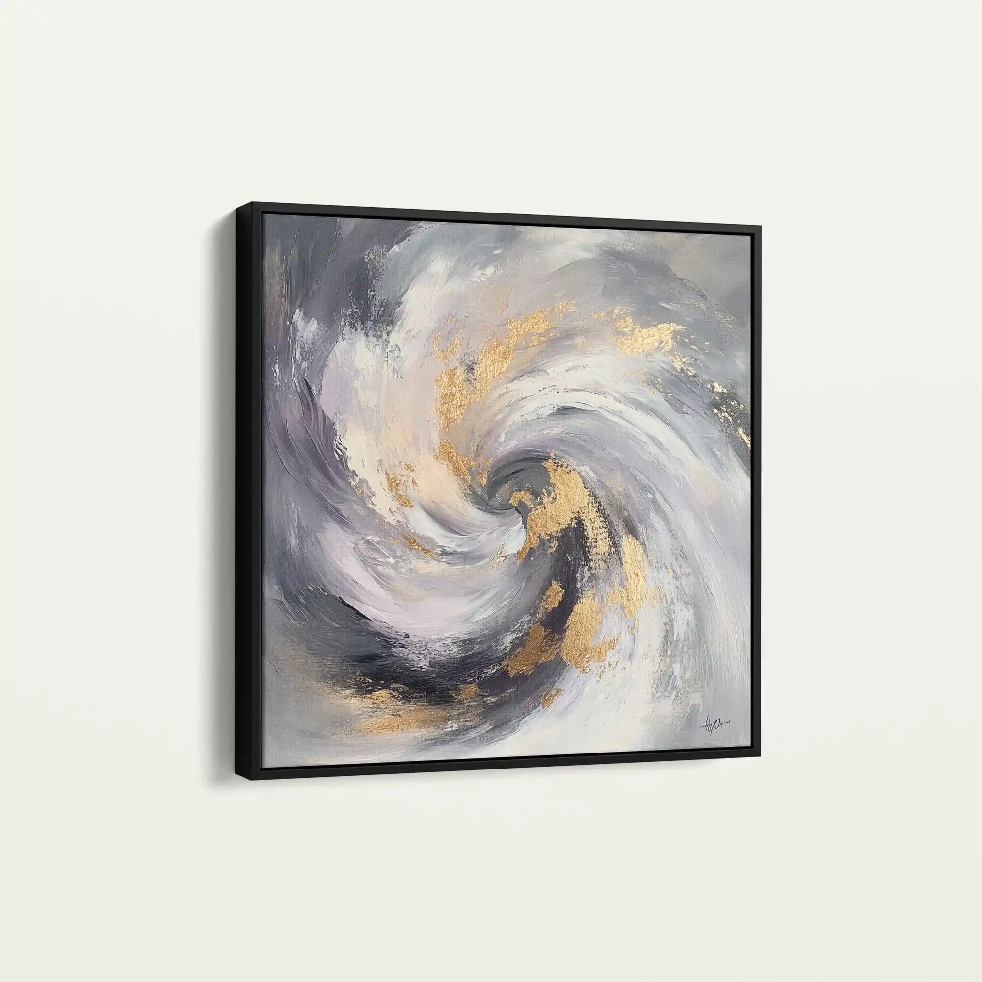 Abstract 938 Canvas Art 60 x 60 cm / Black