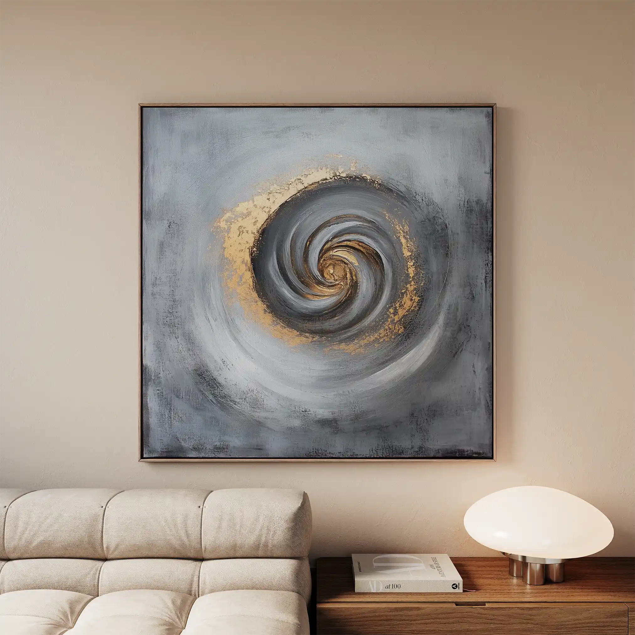 Abstract 939 Canvas Art 60 x 60 cm / Black