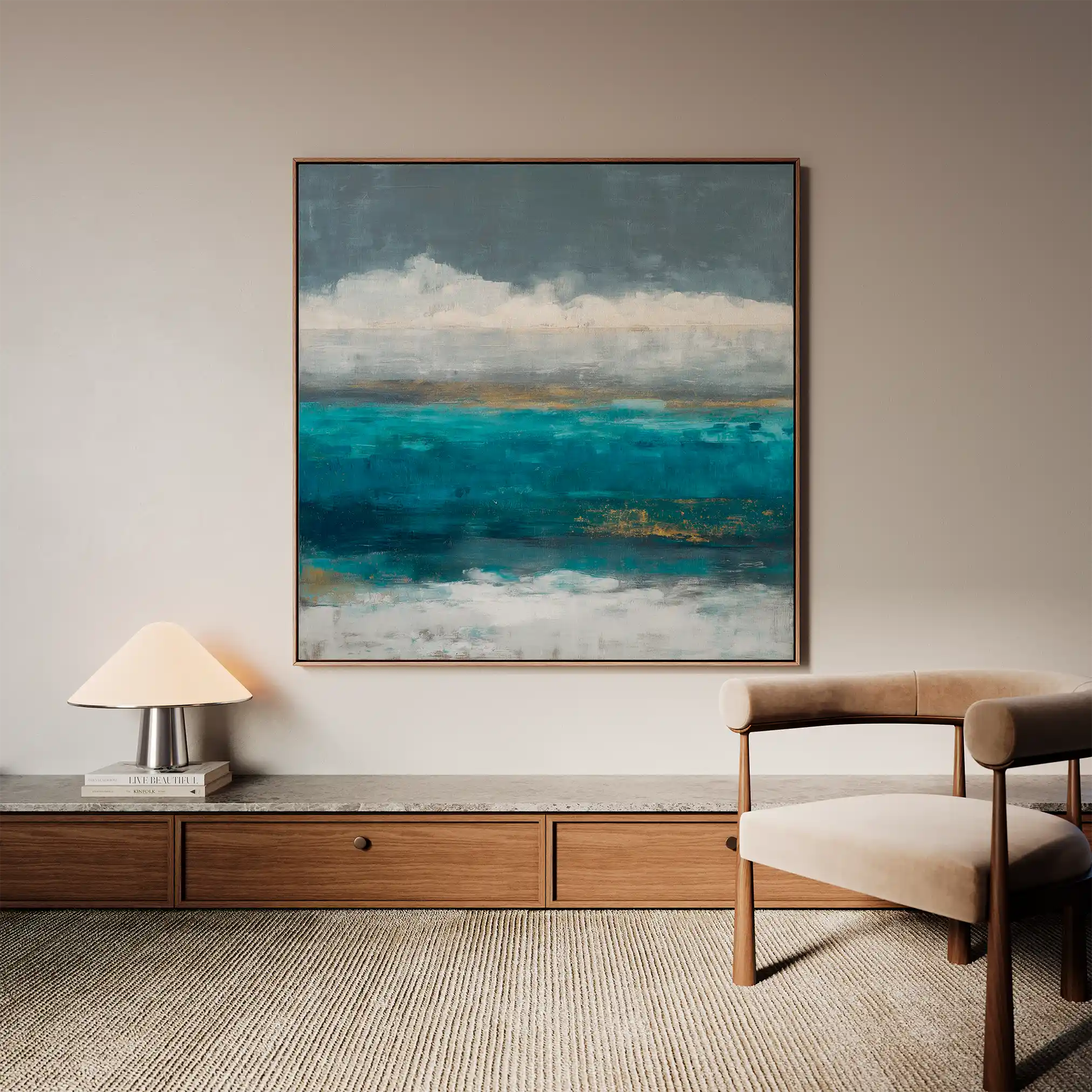 Abstract 941 Canvas Art 60 x 60 cm / Black