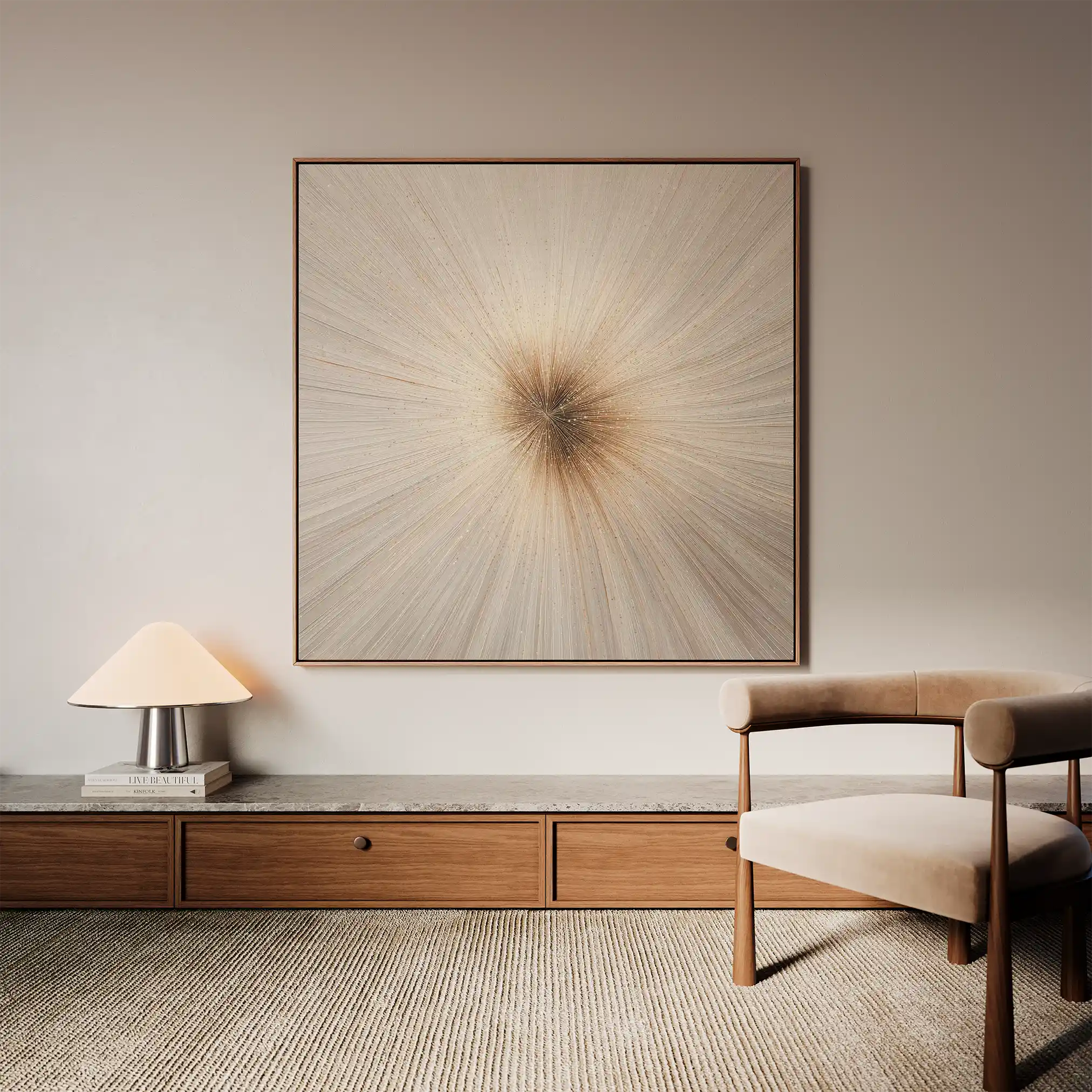 Abstract 945 Canvas Art 60 x 60 cm / Black