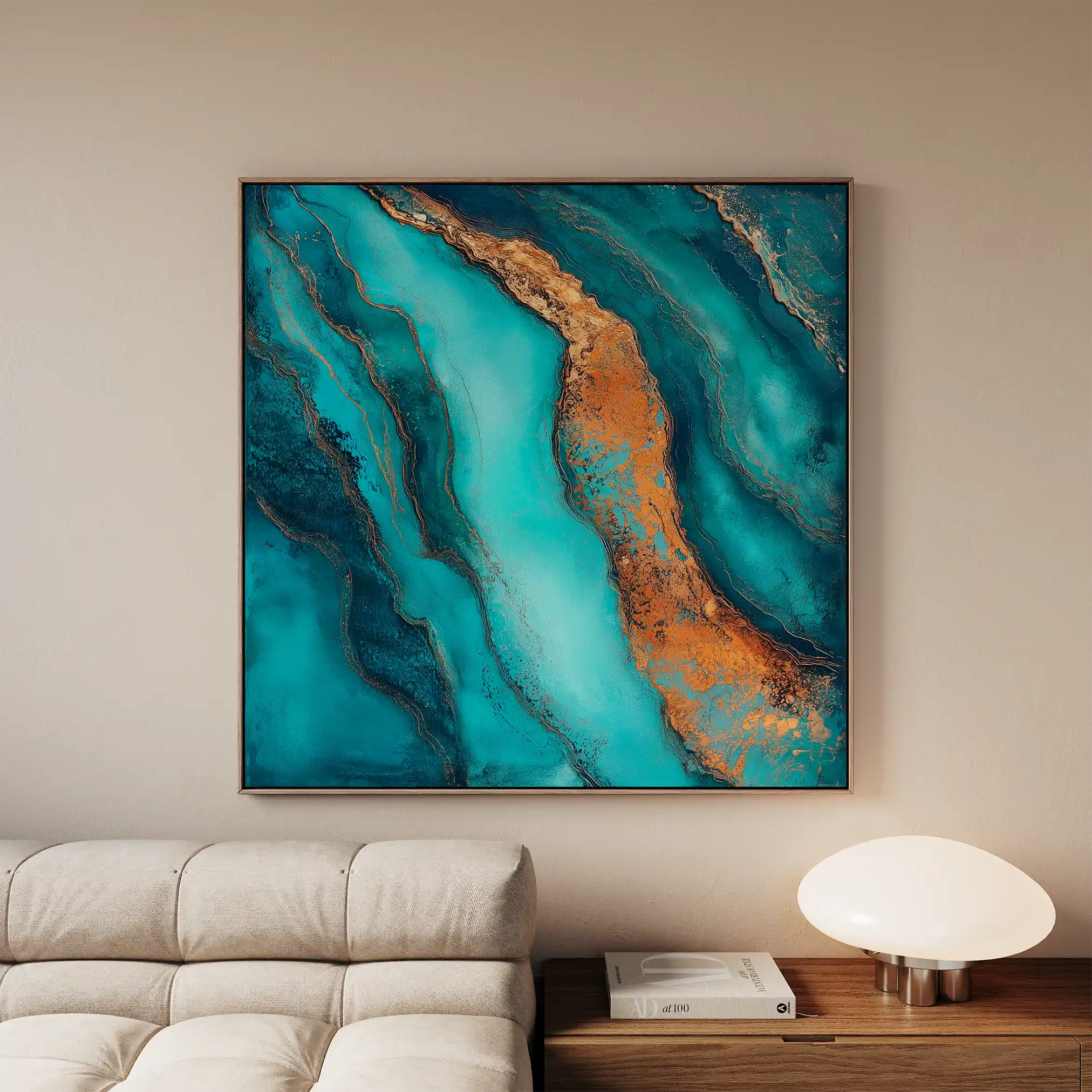 Abstract 947 Canvas Art 60 x 60 cm / Black