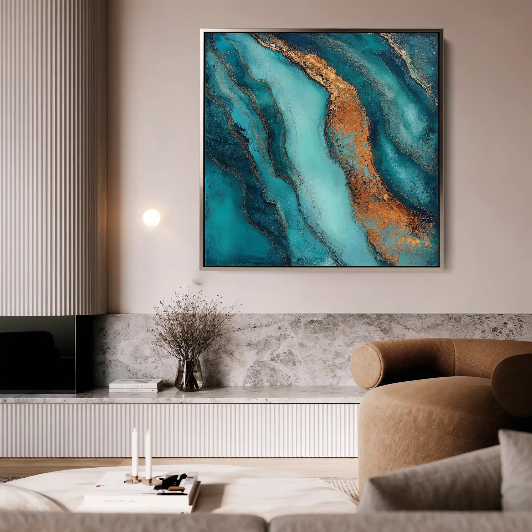 Abstract 947 Canvas Art 60 x 60 cm / Black