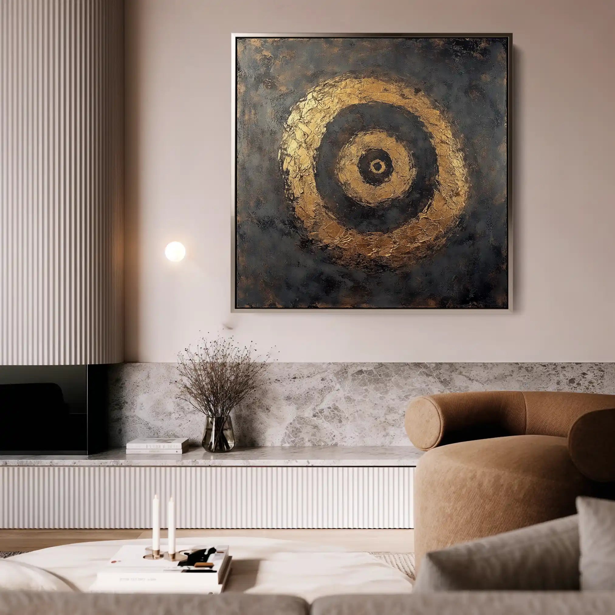 Abstract 948 Canvas Art 60 x 60 cm / Black