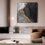 Abstract 949 Canvas Art 60 x 60 cm / Black