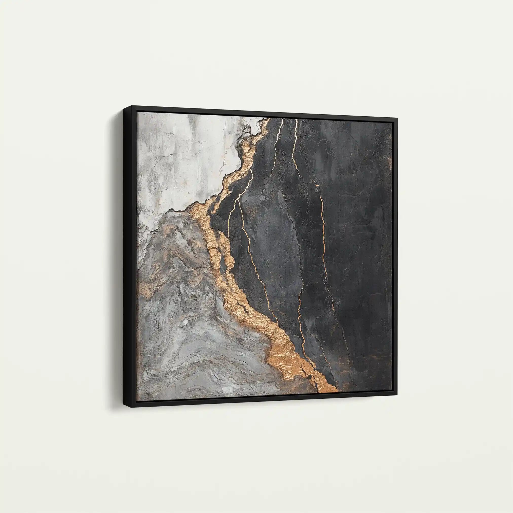 Abstract 949 Canvas Art 60 x 60 cm / Black