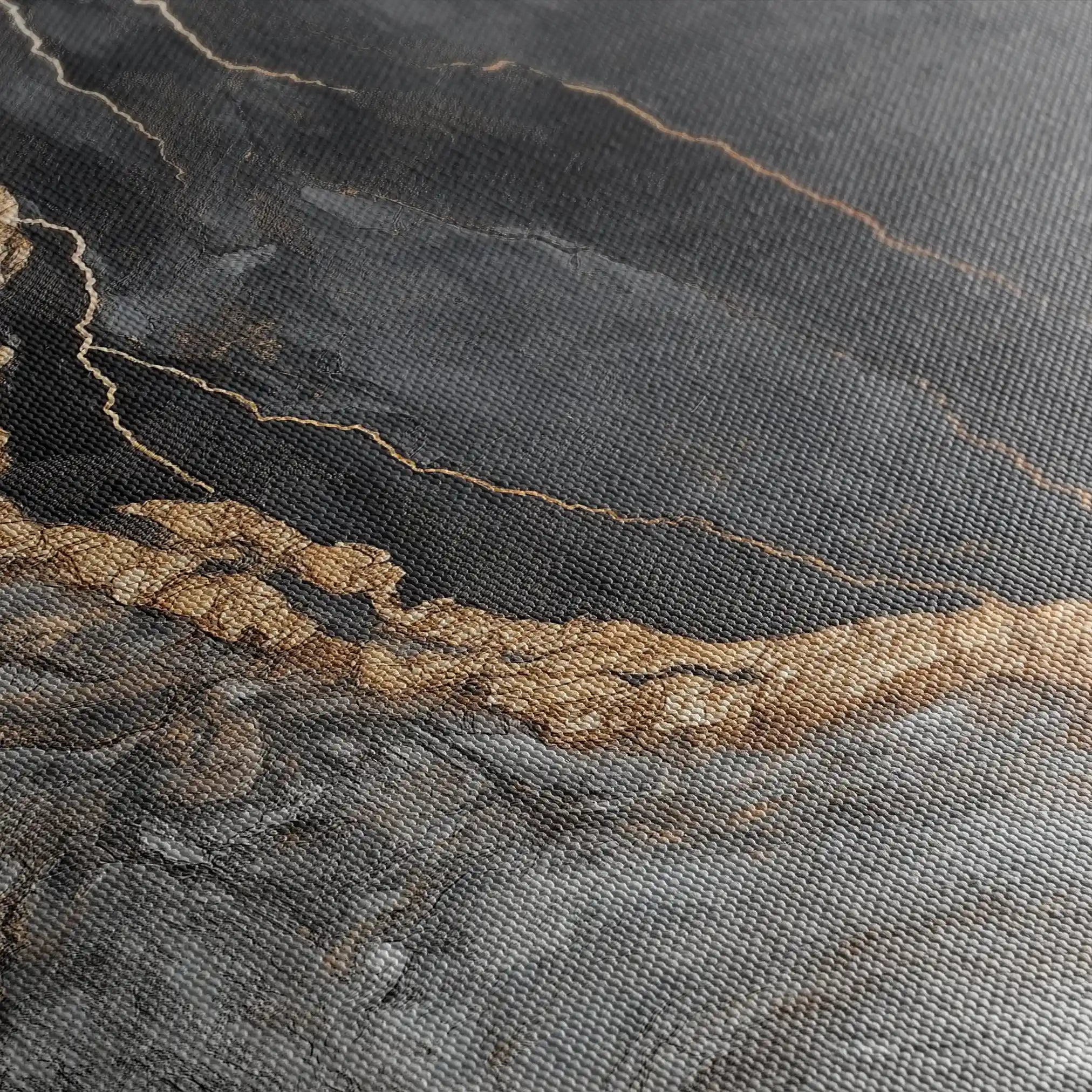 Abstract 949 Canvas Art 60 x 60 cm / Black