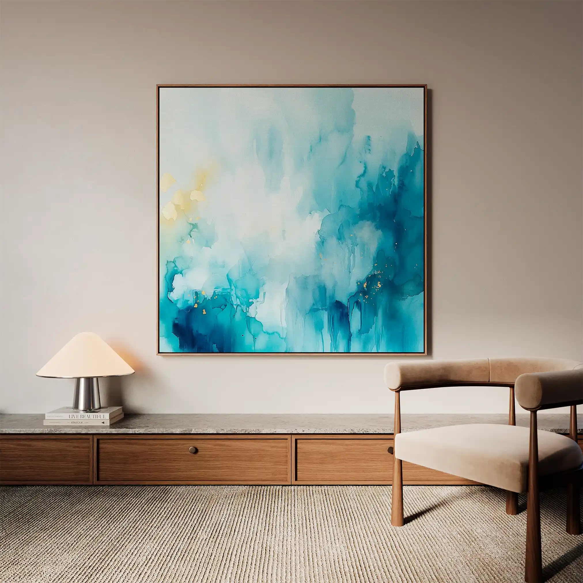 Abstract 950 Canvas Art 60 x 60 cm / Black