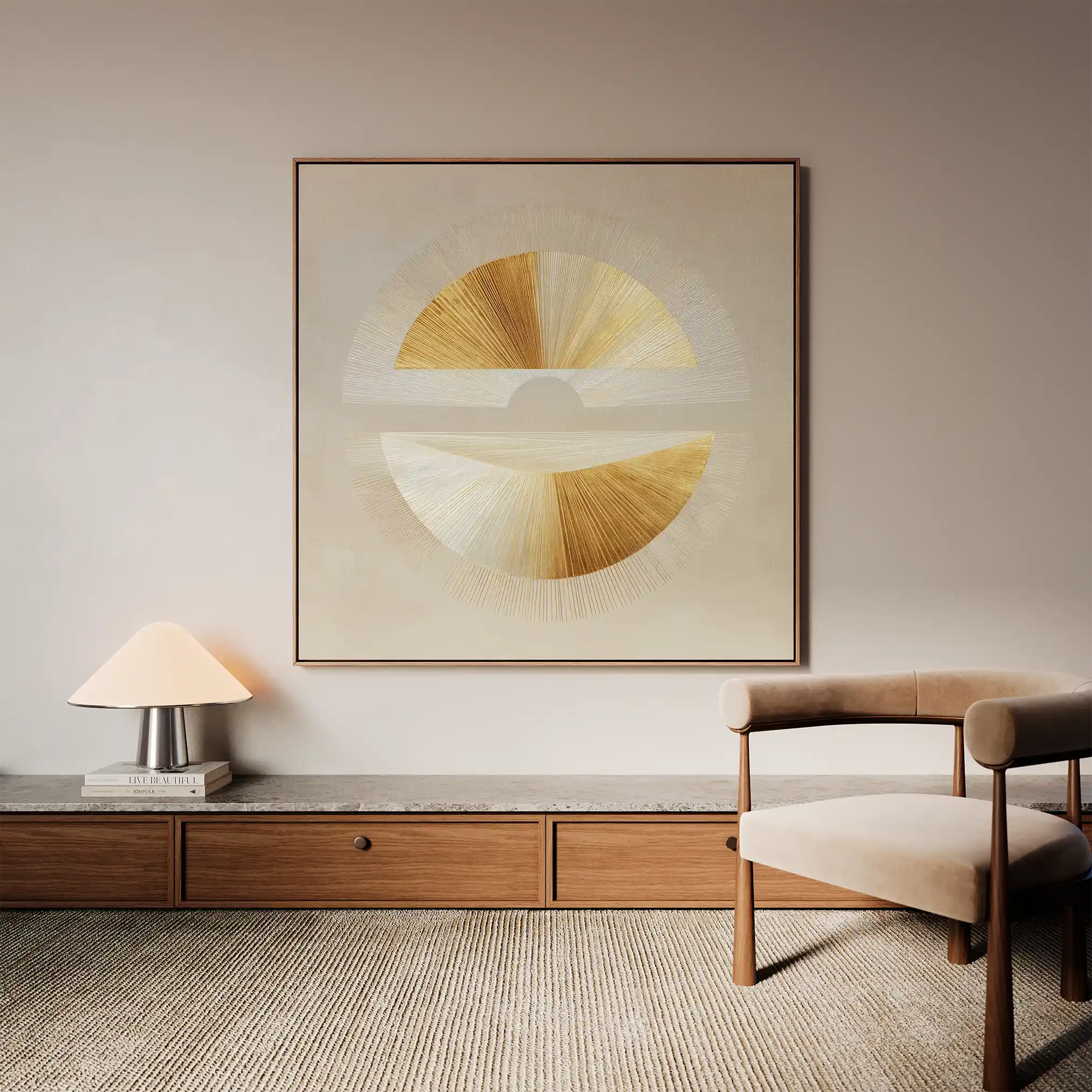 Abstract 956 Canvas Art 60 x 60 cm / Black