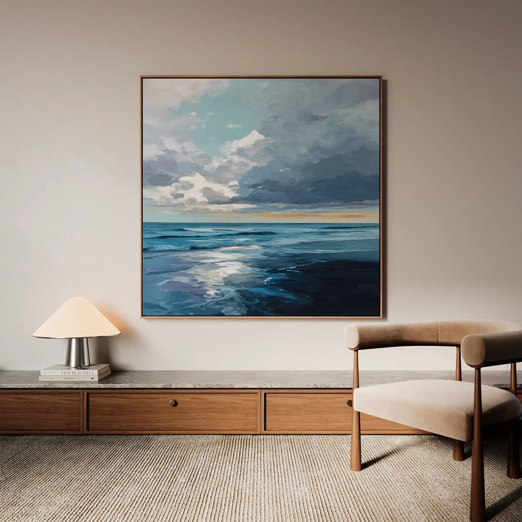 Abstract 958 Canvas Art 60 x 60 cm / Black