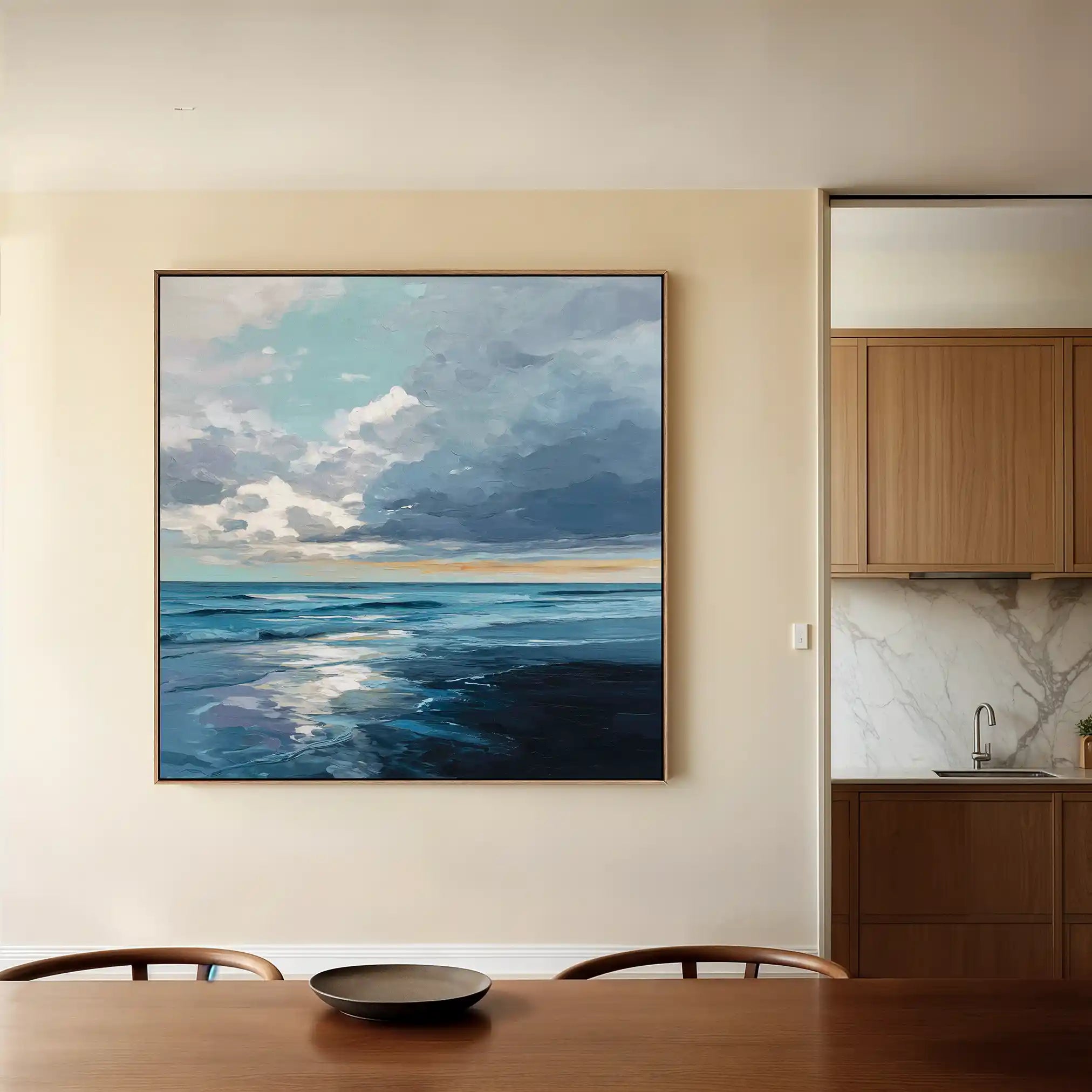 Abstract 958 Canvas Art 60 x 60 cm / Black