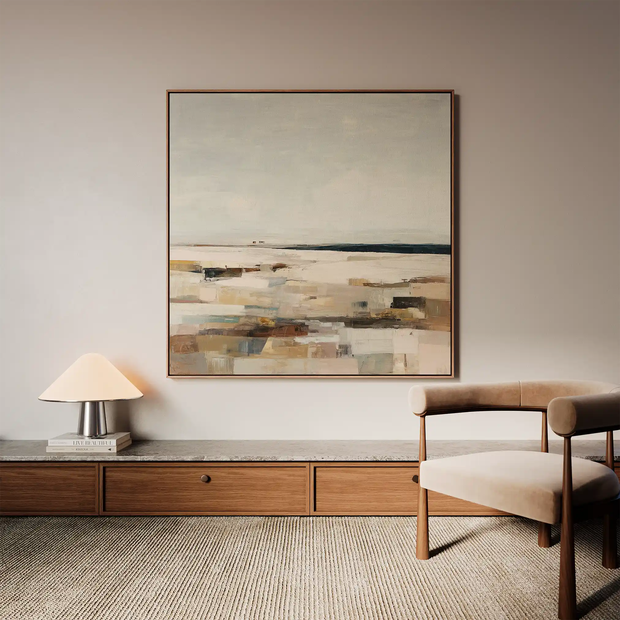 Abstract 964 Canvas Art 60 x 60 cm / Black