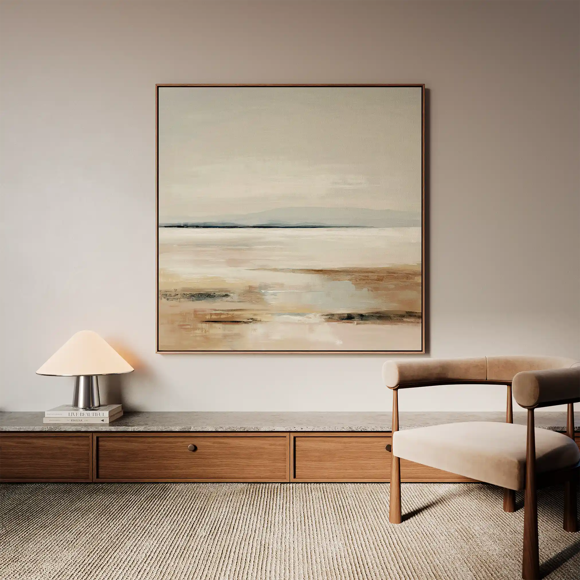 Abstract 965 Canvas Art 60 x 60 cm / Black