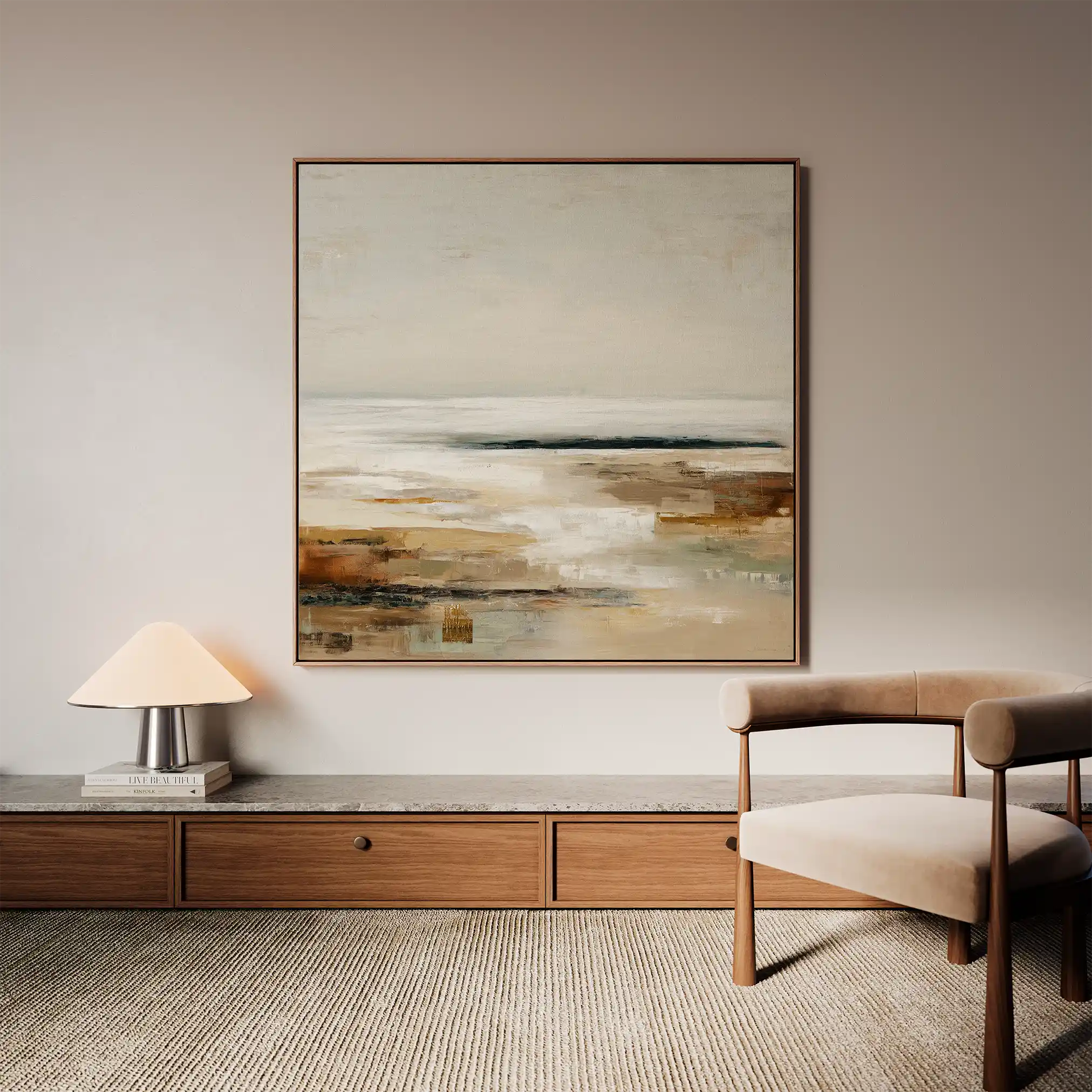 Abstract 966 Canvas Art 60 x 60 cm / Black