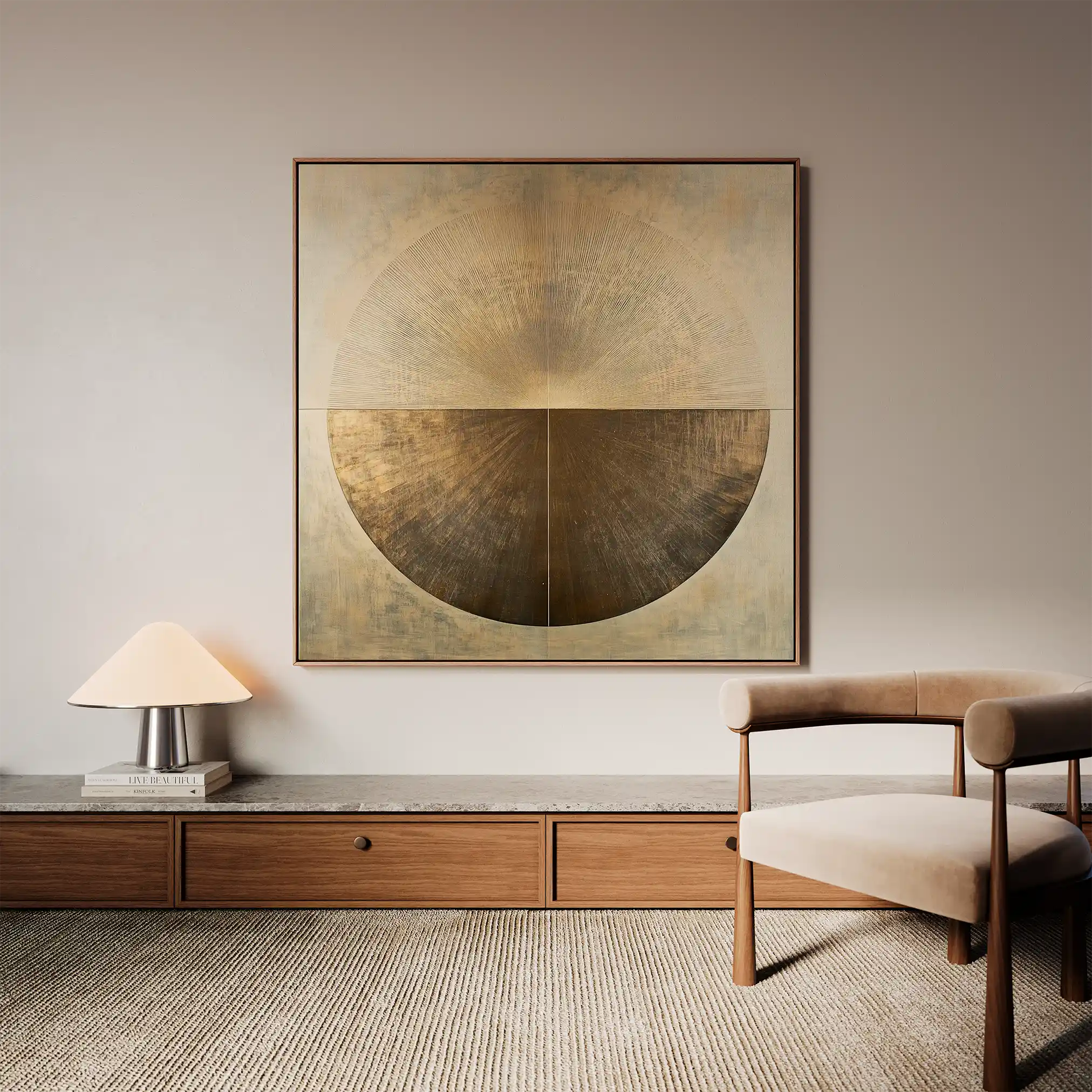 Abstract 967 Canvas Art 60 x 60 cm / Black