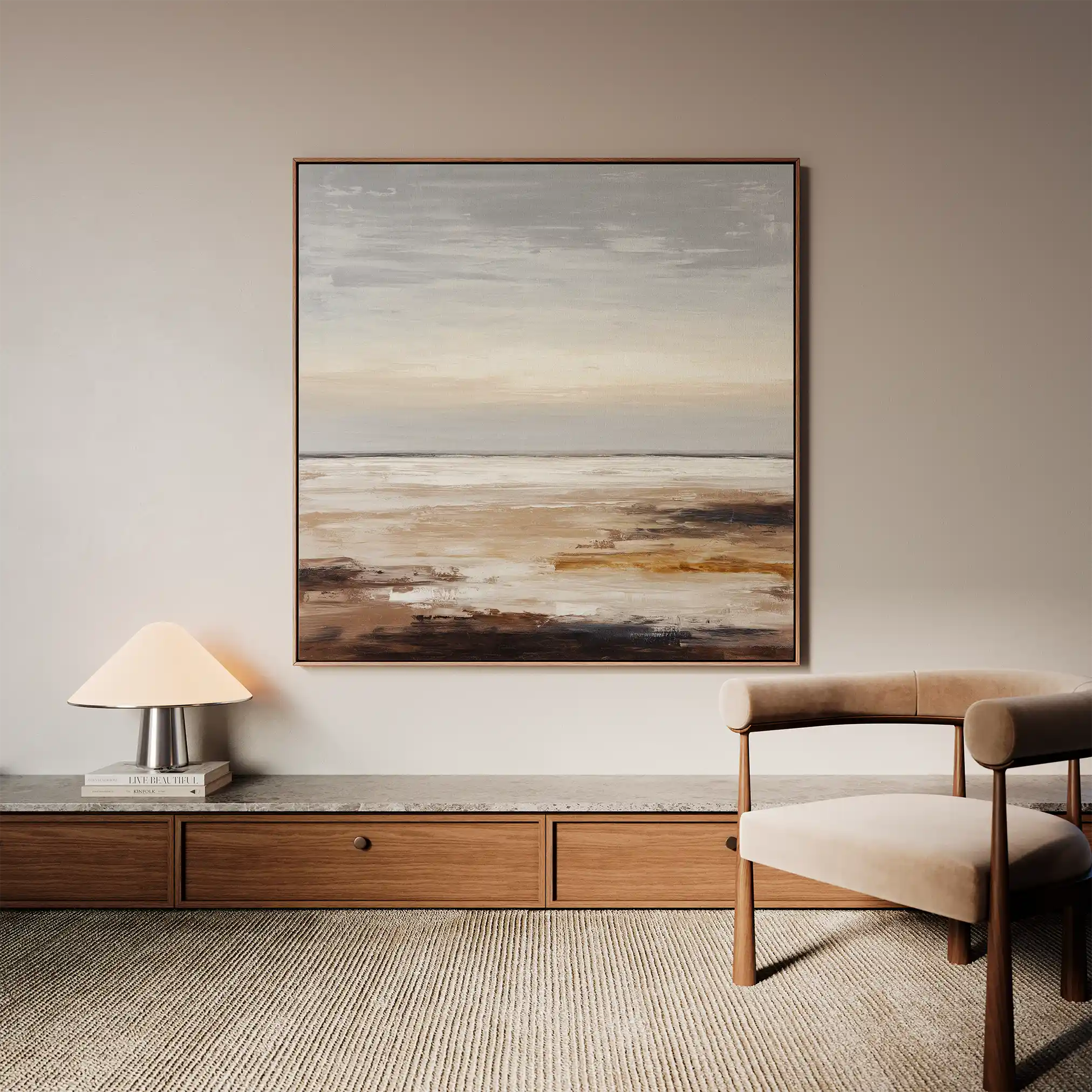 Abstract 969 Canvas Art 60 x 60 cm / Black