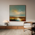 Abstract 971 Canvas Art 60 x 60 cm / Black