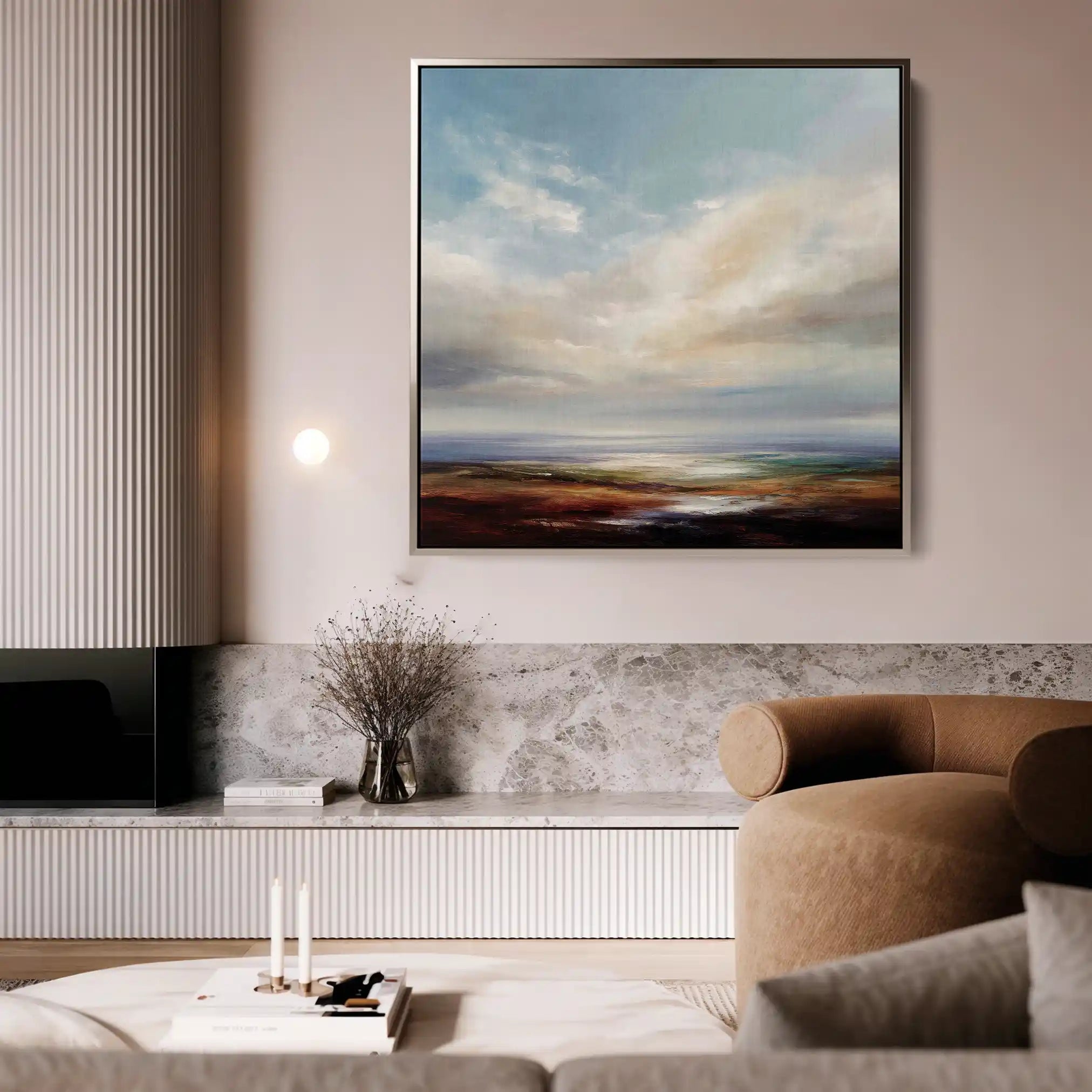 Abstract 972 Canvas Art 60 x 60 cm / Black