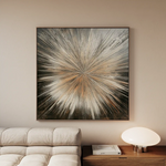 Abstract 977 Canvas Art 60 x 60 cm / Black