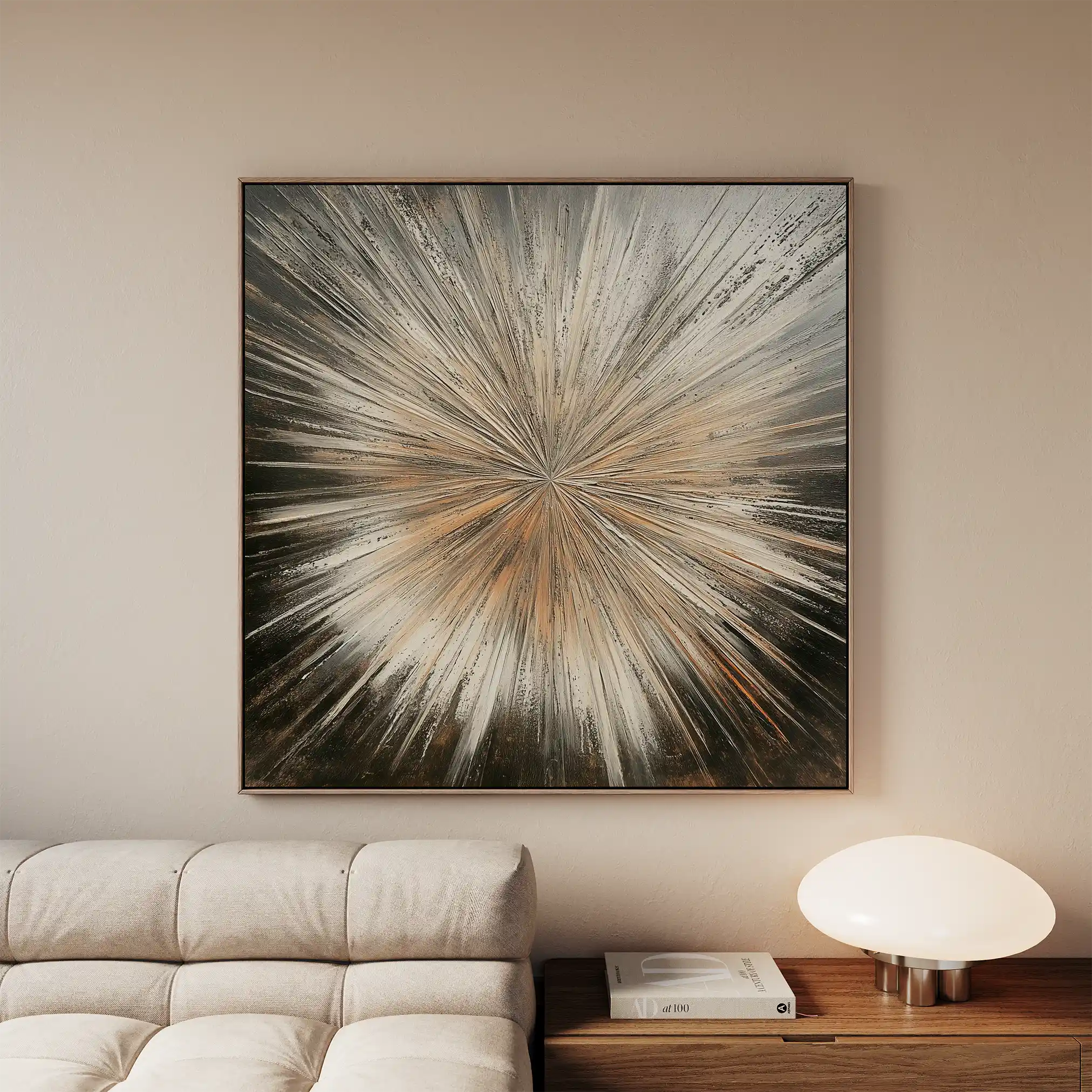 Abstract 977 Canvas Art 60 x 60 cm / Black