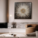 Abstract 979 Canvas Art 60 x 60 cm / Black