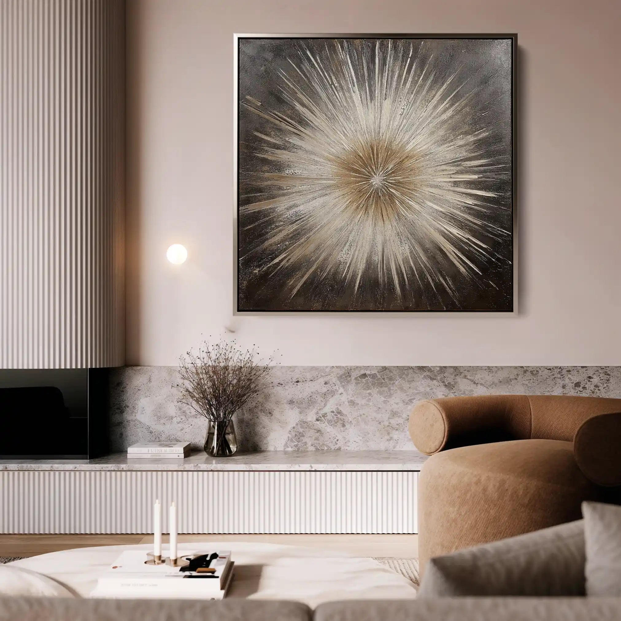 Abstract 979 Canvas Art 60 x 60 cm / Black