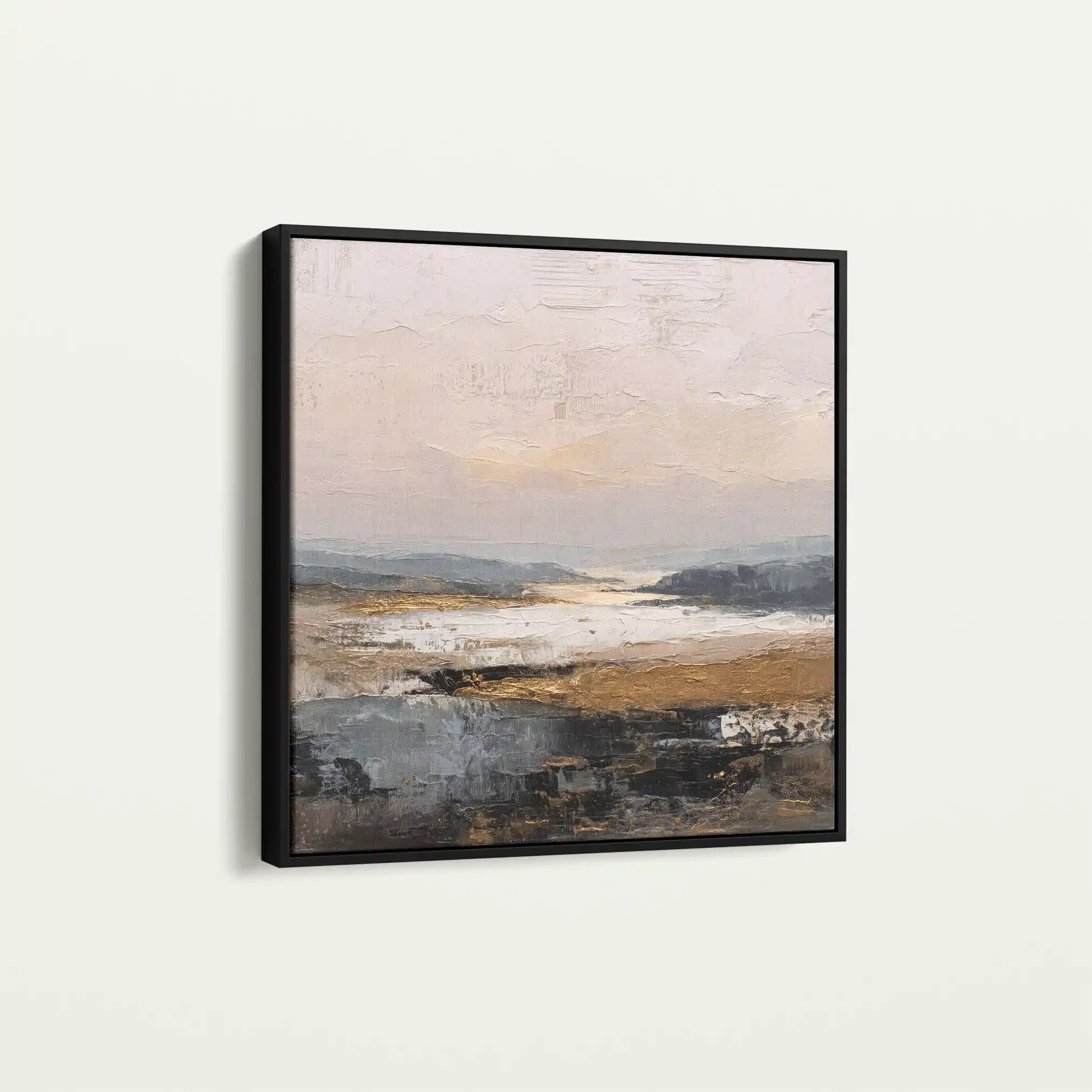 Abstract 980 Canvas Art 60 x 60 cm / Black